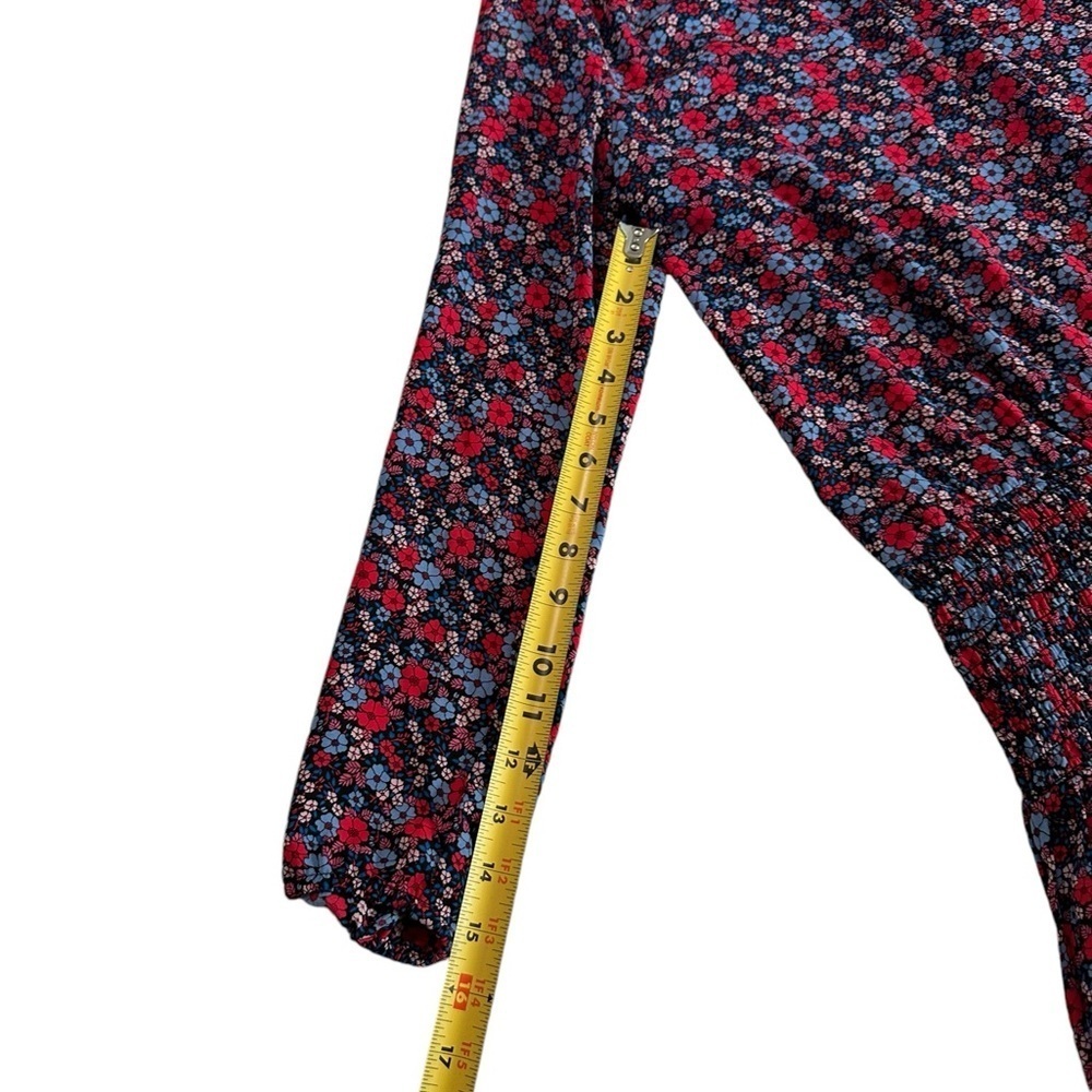 GAP Women Pleated Red Floral Dress M - Picture 8 of 17